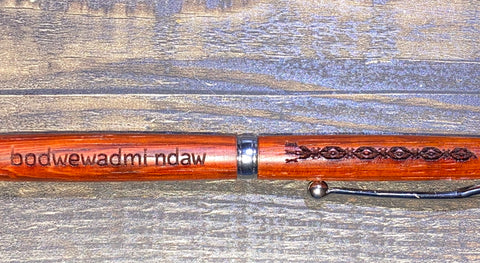 I am Potawatomi Slimline Pen, Padauk